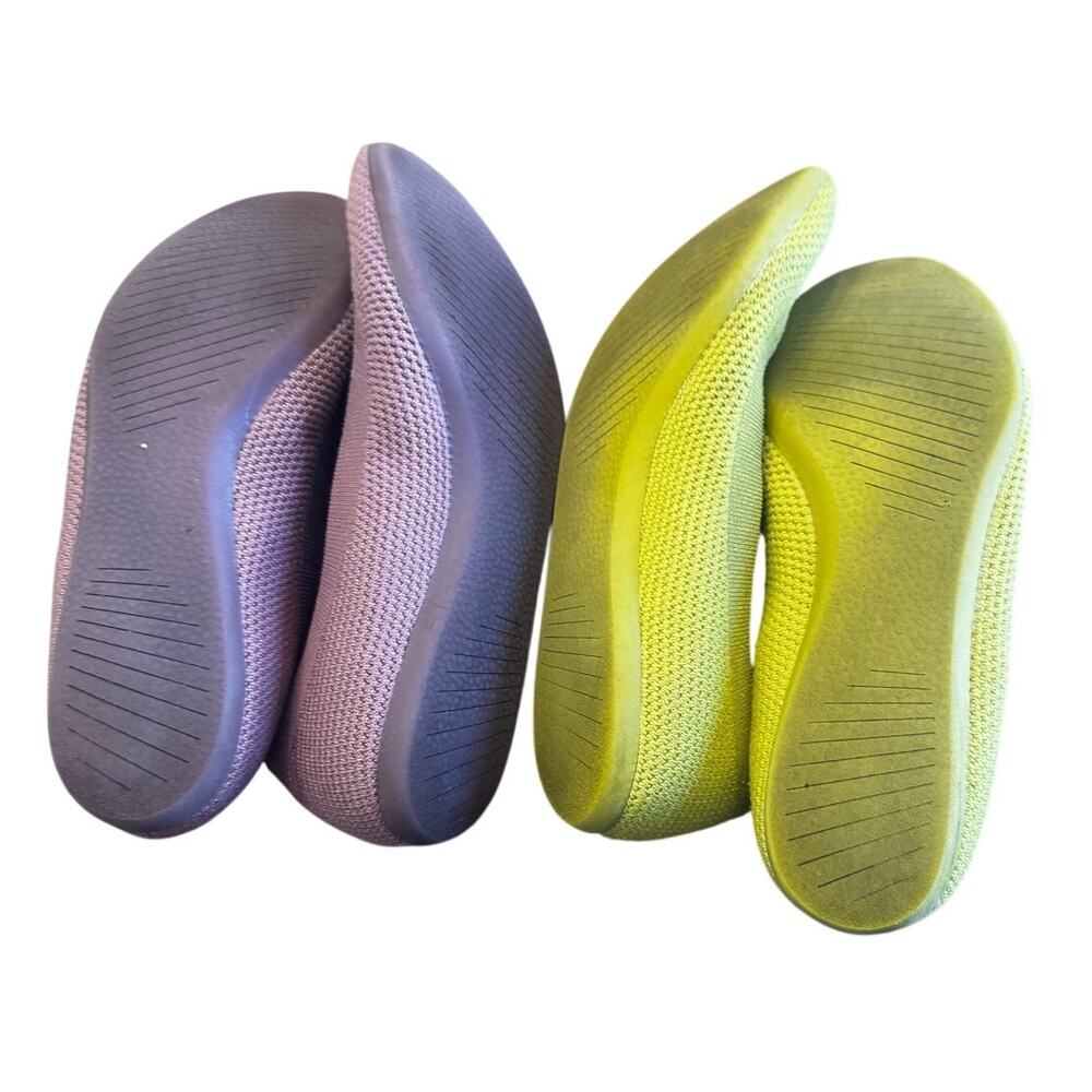 Allbirds Tree Breezers Ballet Flats Bundle Pink & Chartreuse Green Knit Size 11 - Picture 4 of 6